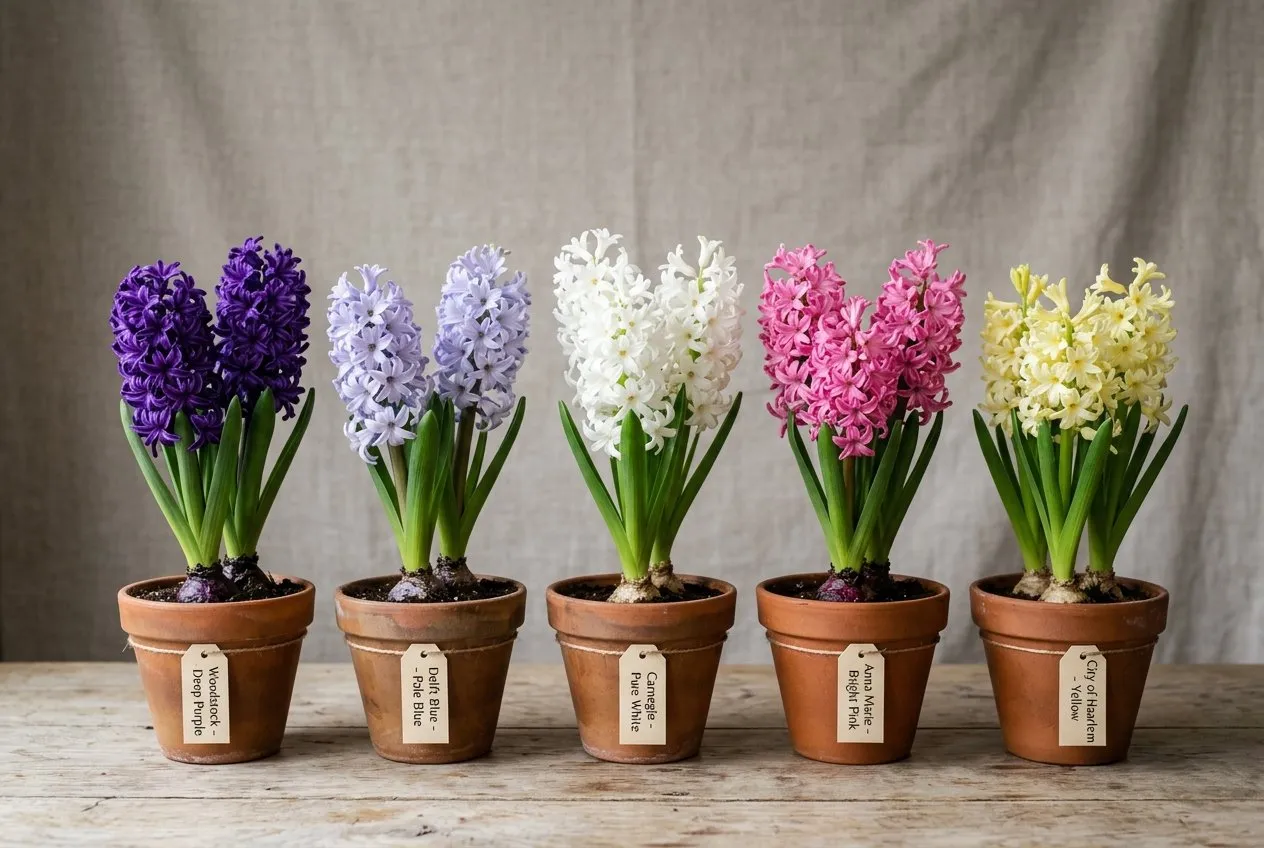 Hyacinth bulb planting in autumn UK garden soil at the correct 15cm depth