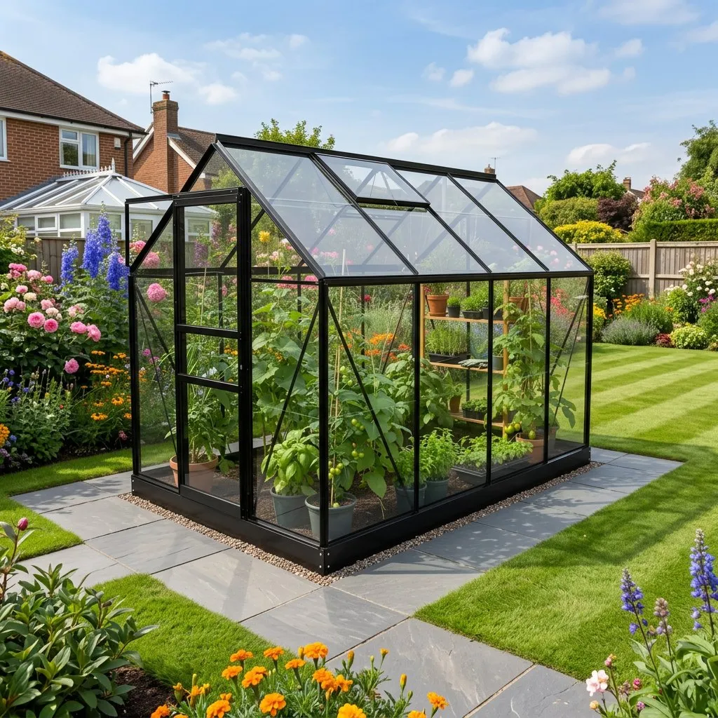 Palram Glory toughened glass greenhouse